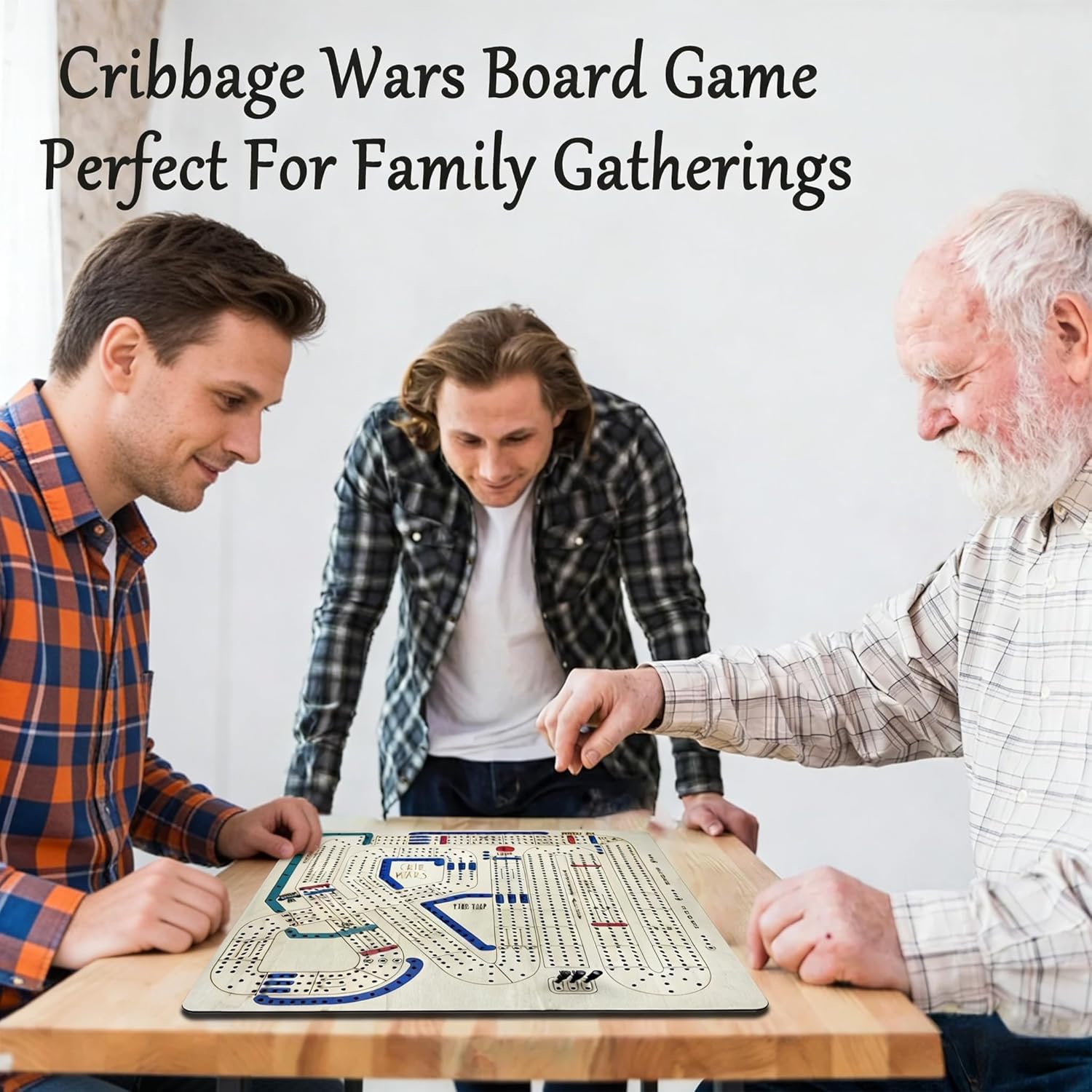 Cribbage Wars ボードゲーム - 2026 大型木製クリベッジセット トラップ付き クラシックボードゲーム 家族の夜やバ