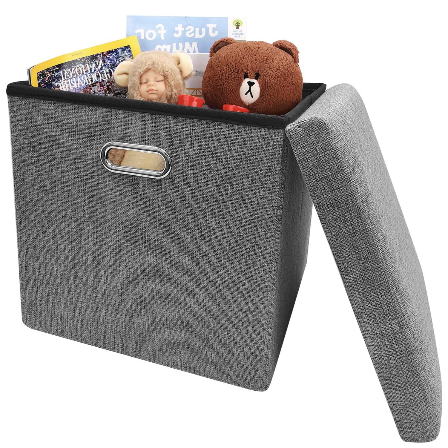 Buy Foldable Storage Ottoman Stool Bench Cube Storage Unit Organizer