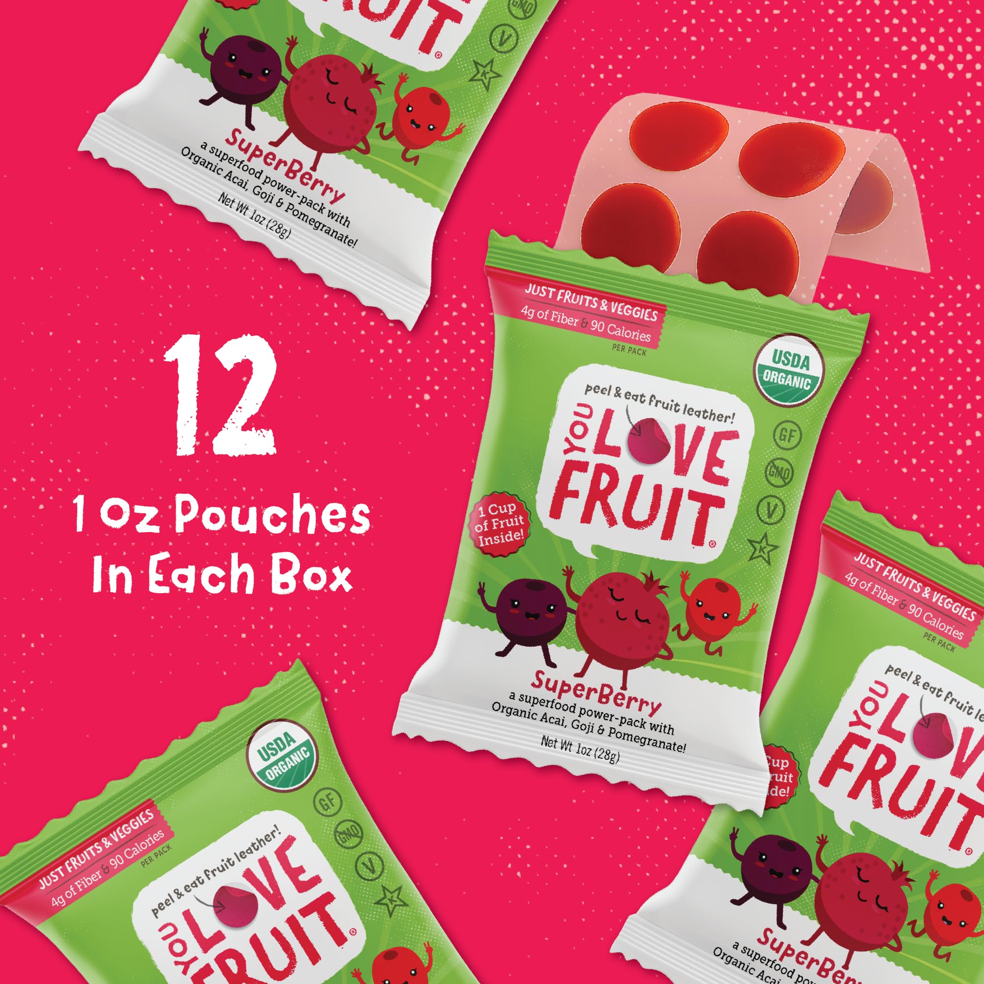 Amazon.com: YOU LOVE FRUIT – SUPERBERRY All Natural Fruit Snacks
