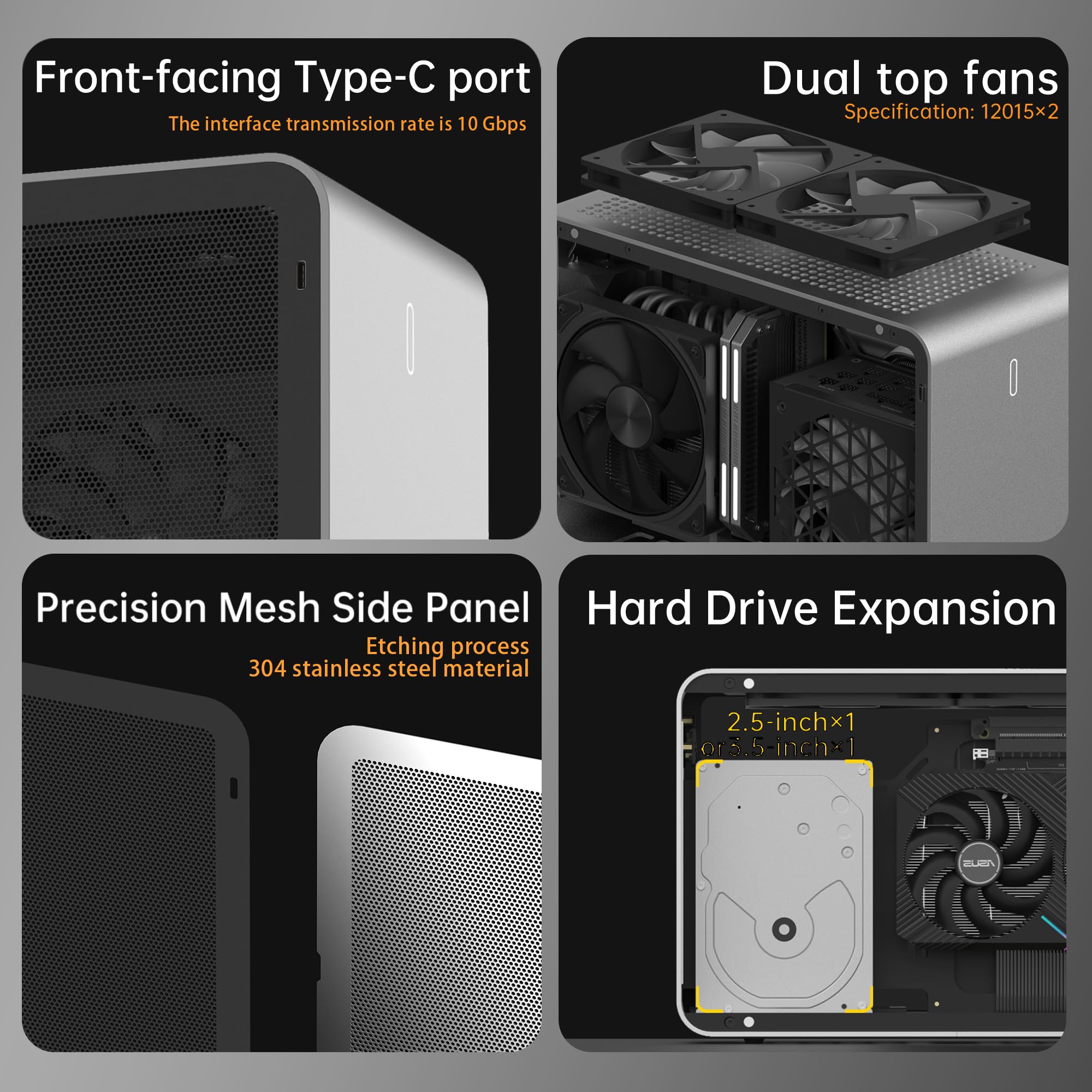 Amazon.com: COOJ SF3 Mini-ITX Small Form Factor PC Case for Gaming