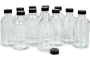 Vivaplex Glass Bottles 4oz with Leakproof Lids
