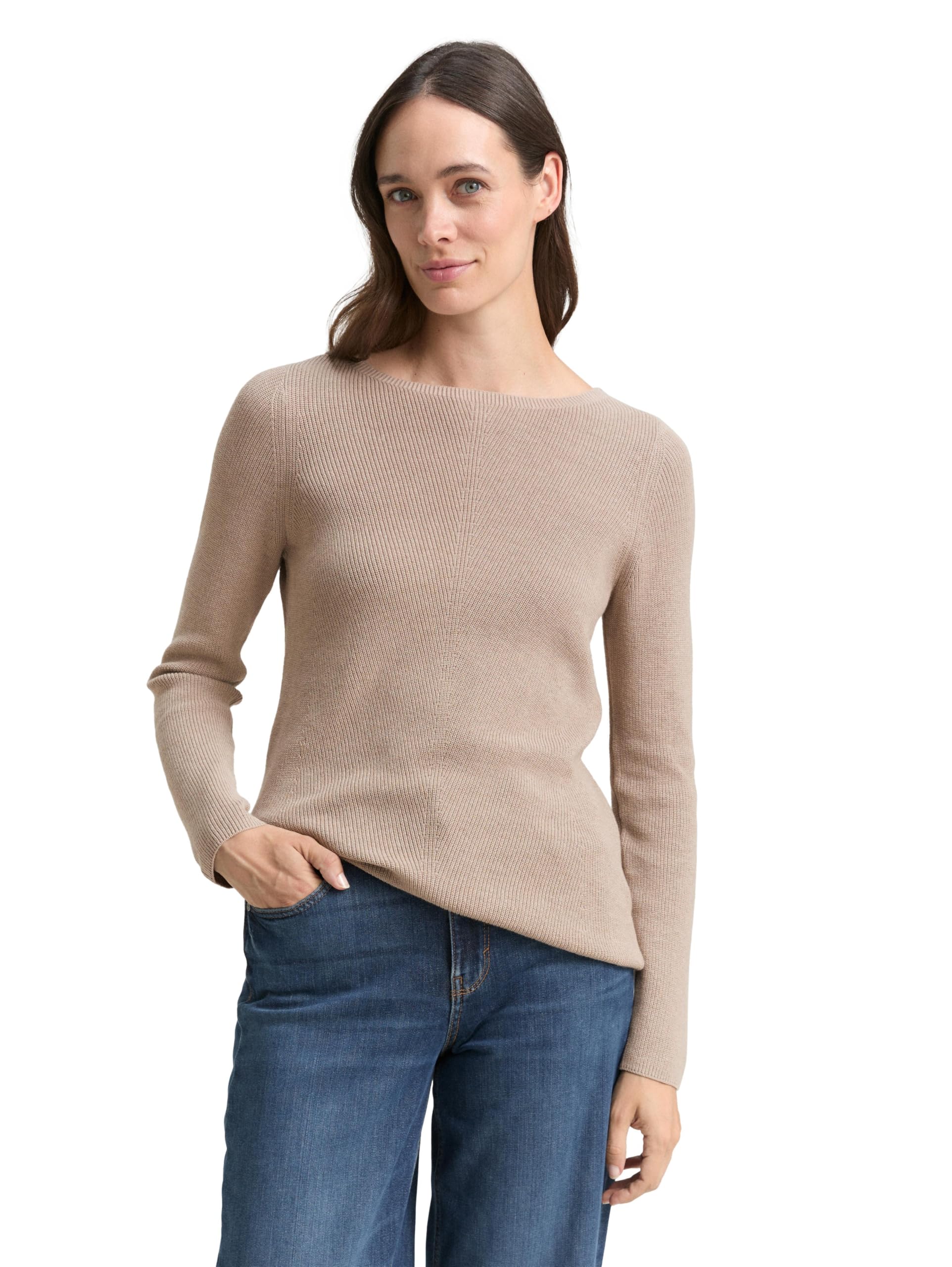 Tom Tailor Damen 1045554 Strickpullover aus Baumwolle