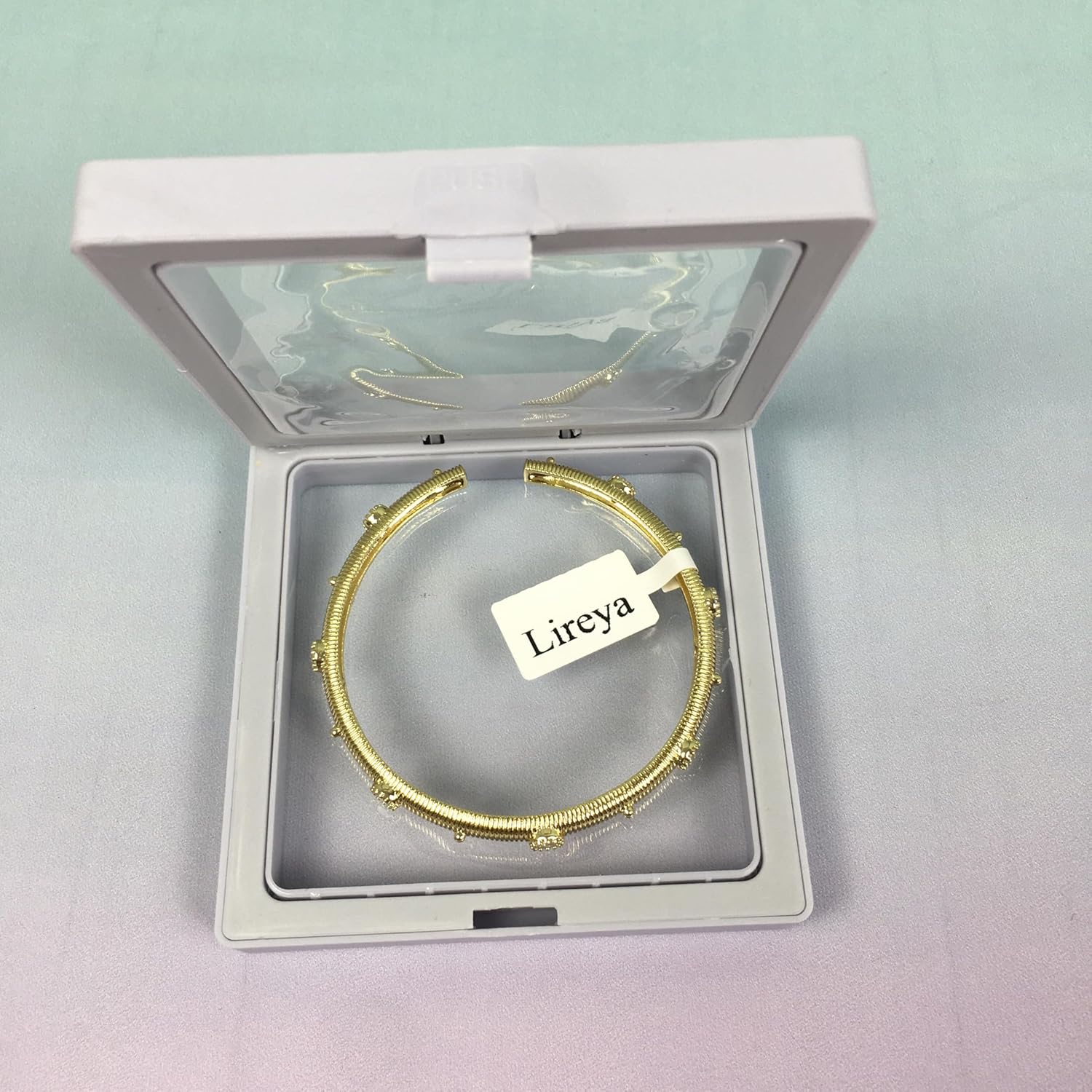 Lireya Bangle bracelets – Minimalist Open Cuff Design, Hypoallergenic, Perfect Gift for Mom, Wife, Birthday
