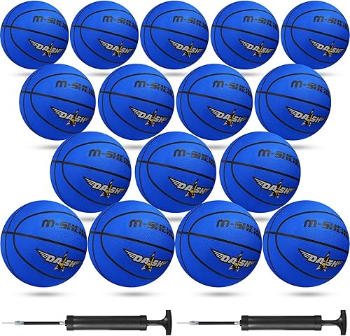Liliful 16 Pcs Christian Charity Donation Supplies Basketballs Bulk Official Size 7 Rubber Basketballs with Pump Christmas Machine Stitched Balls disponible en Yaxa Colombia