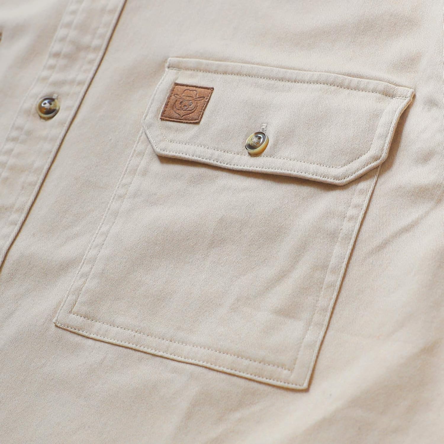 Dubinik® Mens Button Up Shirts Long Sleeve Casual Button Down Work Shirt Men Two Pocket Cotton with Comfortable - Image 4