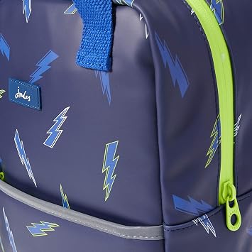 Joules Boy's Adventure Rubber Backpack, Navy Lightning, Large