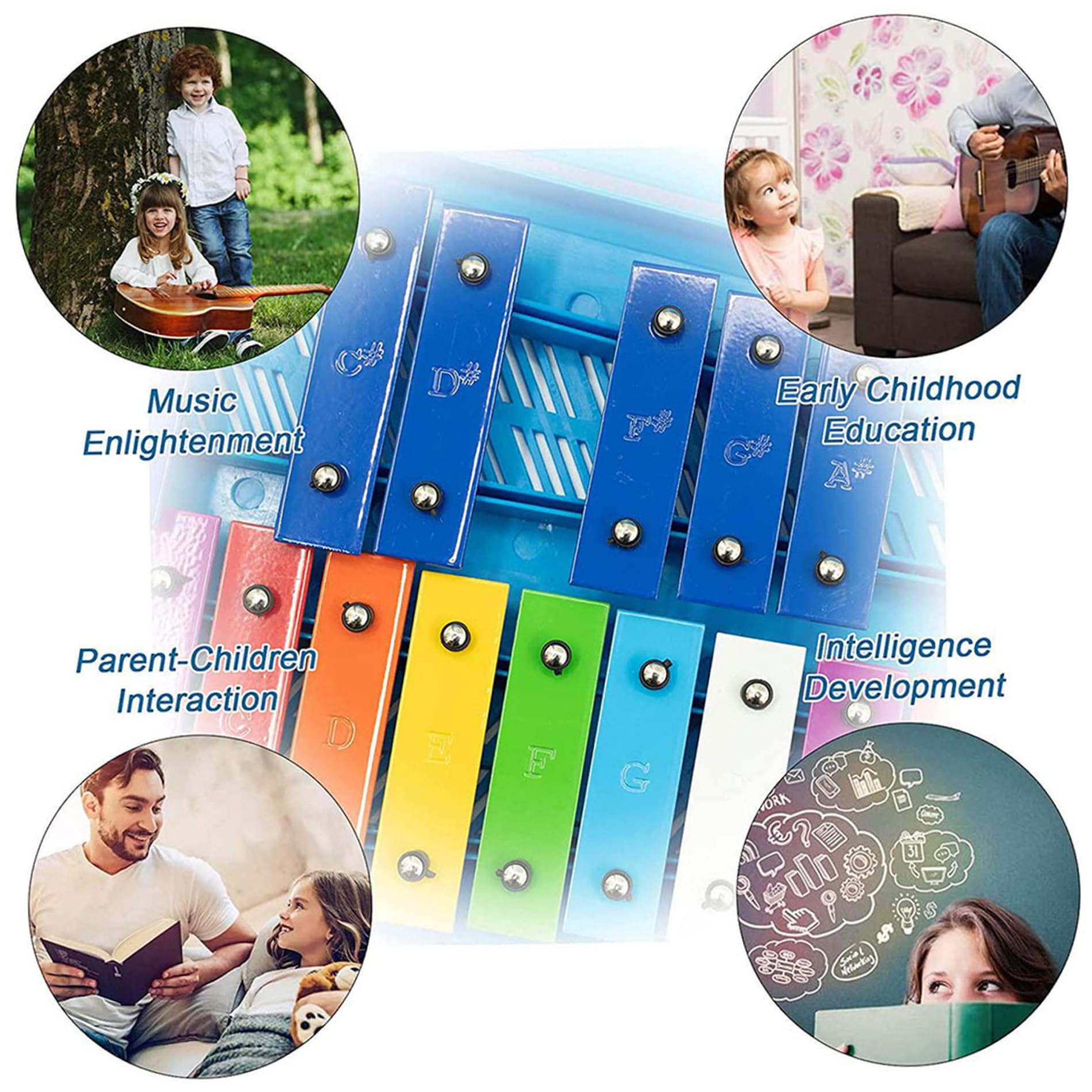 Xylophone Xylophone pour enfants 25 notes avec maillets Glockenspiel pour enfants, adultes, débutants, enseignement de la musique