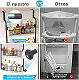 Wuciray Over Wood Door Pantry Storage Kitchen 6-Tier Hanging Storage Metal Pantry Back of Door Storage And Organization Kitchen Storage Spice Can Rack Organizer With Suction Cups - 4