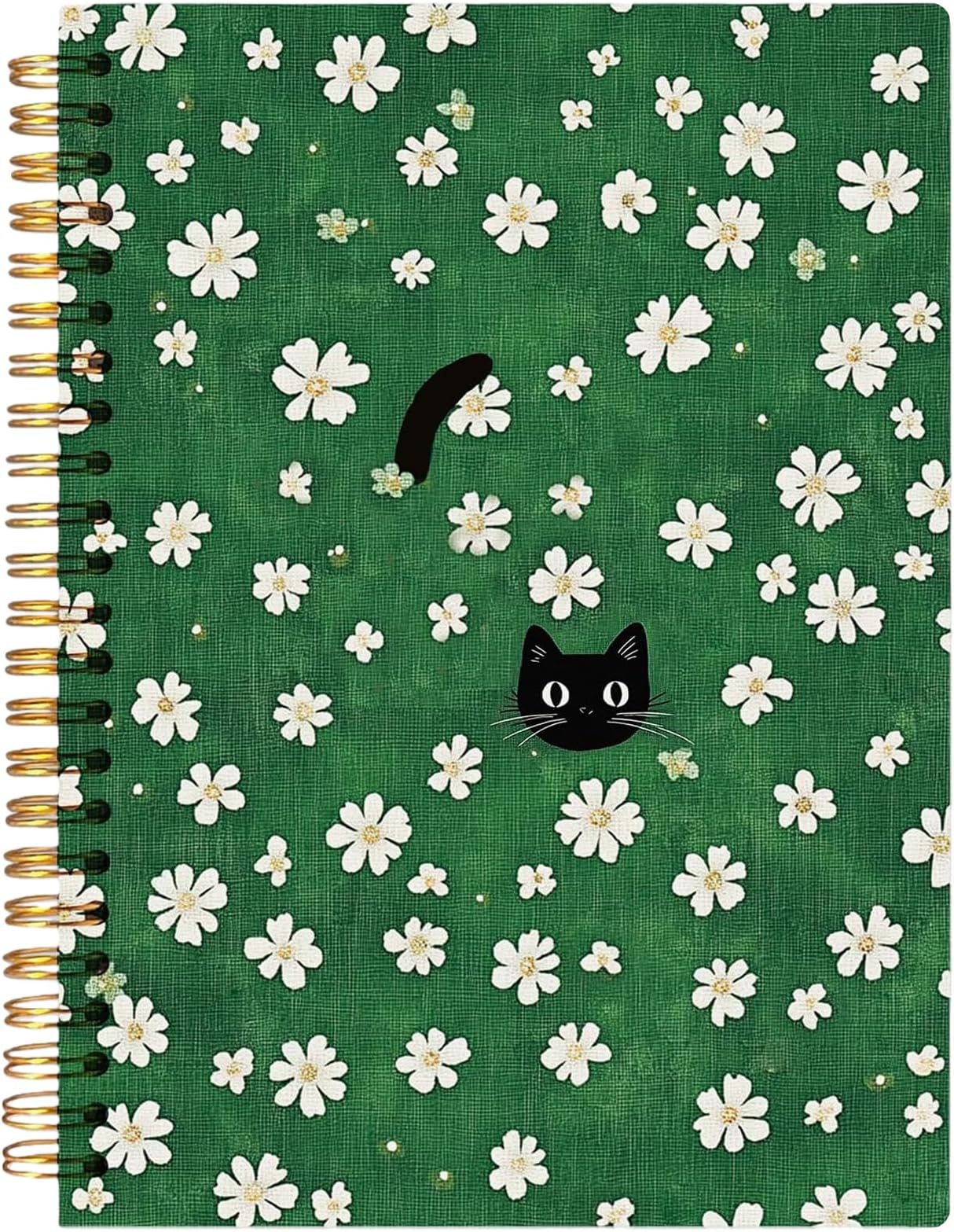 Ring Notebook, A5, Ruled, Campus Notepad, 50 Sheets, Cute, Animal, Diary, Cat, Travel Diary, Students, Office Use, Campus (Cats and Flowers)