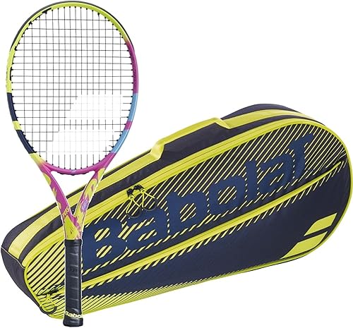 Miniatura 1 de Babolat Pure Aero Rafa - Raqueta de tenis junior de 26 pulgadas con una bolsa de club o mochila, la única raqueta diseñada para ayudar a los