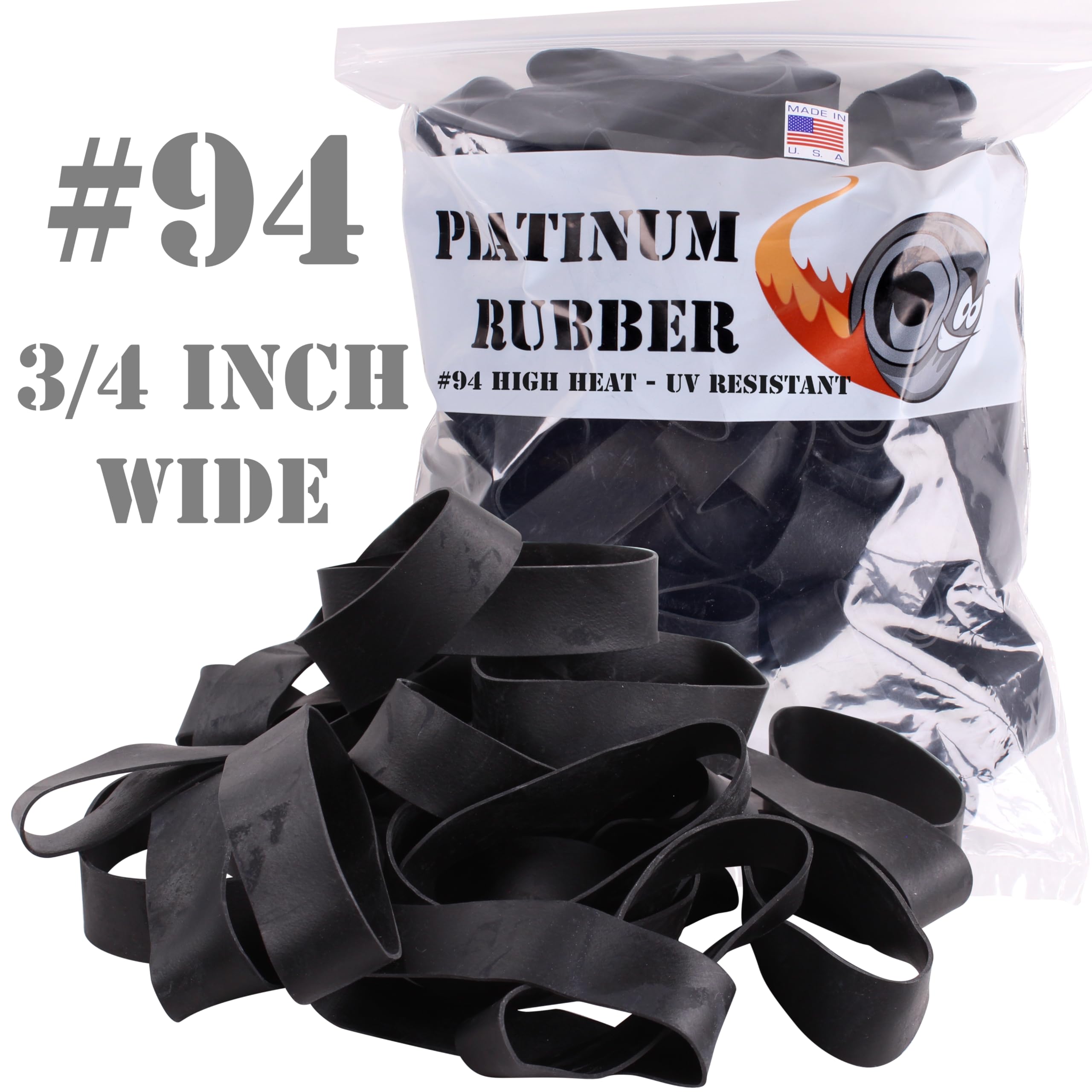 Amazon.com : Black #94 Large Premium Outdoor Rubberbands .75 inch