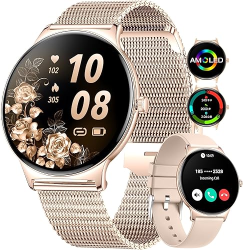 Miniatura 9 de LIGE Reloj inteligente para mujer (marcado/respuesta de llamadas), pantalla AMOLED HD de 1.43 pulgadas, más de 100 modos deportivos, reloj