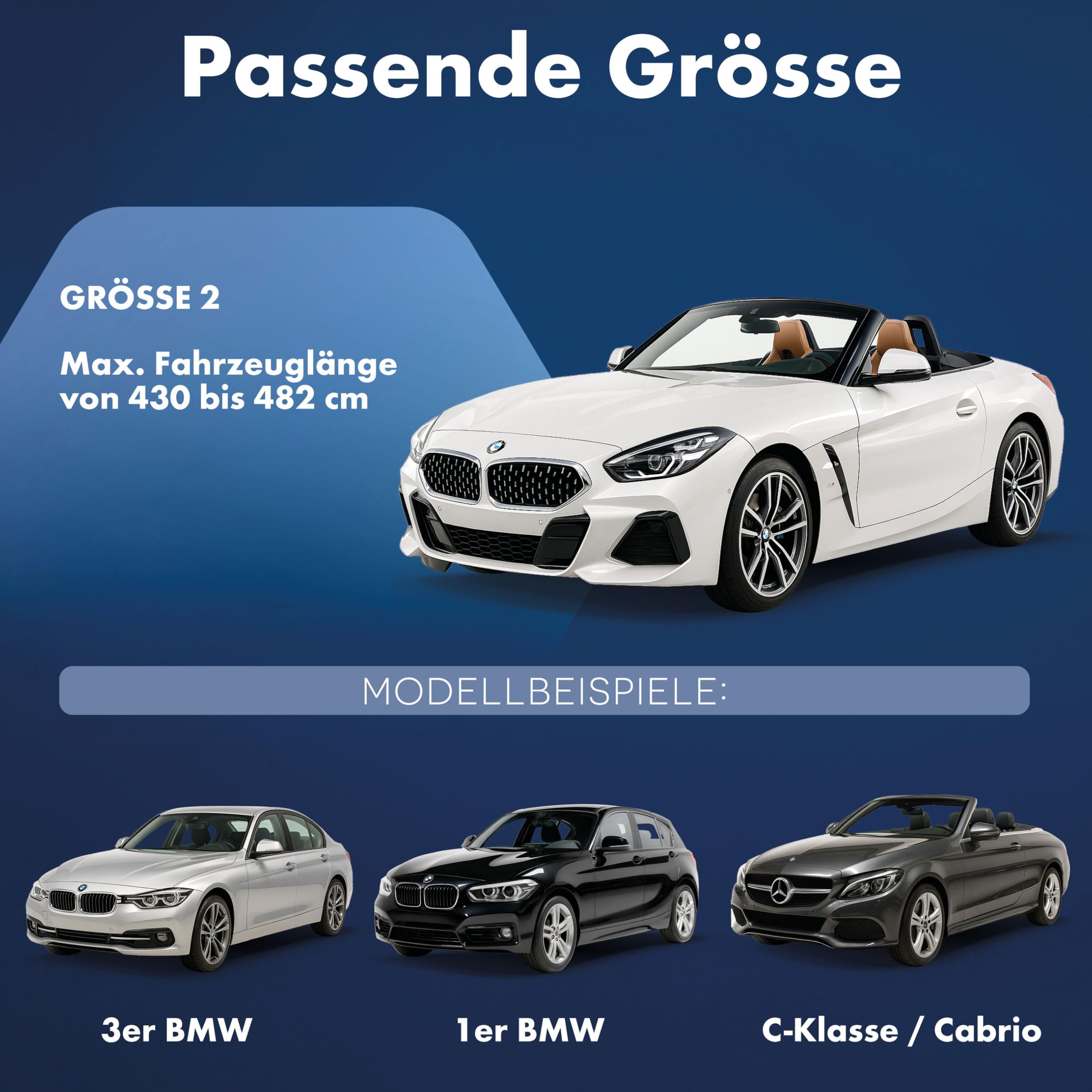 WALSER Telone per auto All Weather, 100% telone per auto resistente alle intemperie, Copertura veicolo mezzo garage Misura 2 Veicolo argento