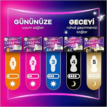 Orkid Platinum Hijyenik Ped Uzun (Boy 2) 7 Adet Ped