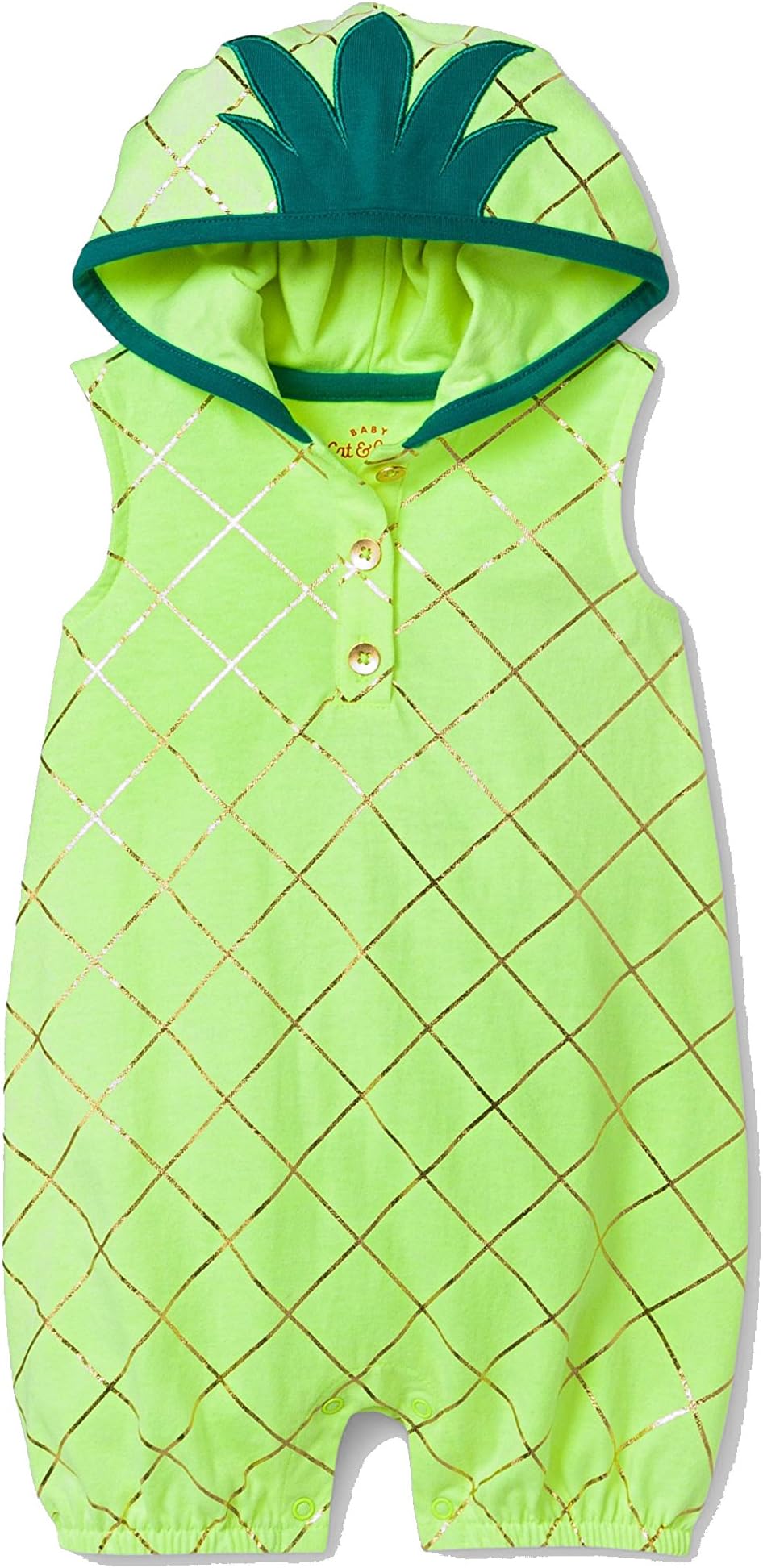 Pineapple Romper Cat & Jack Baby Girl with Hoodie