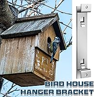 Vista 6 de Blulu 2 juegos de soporte de montaje estable de acero galvanizado a prueba de óxido para asegurar casas de pájaros, cajas de anidación, comederos