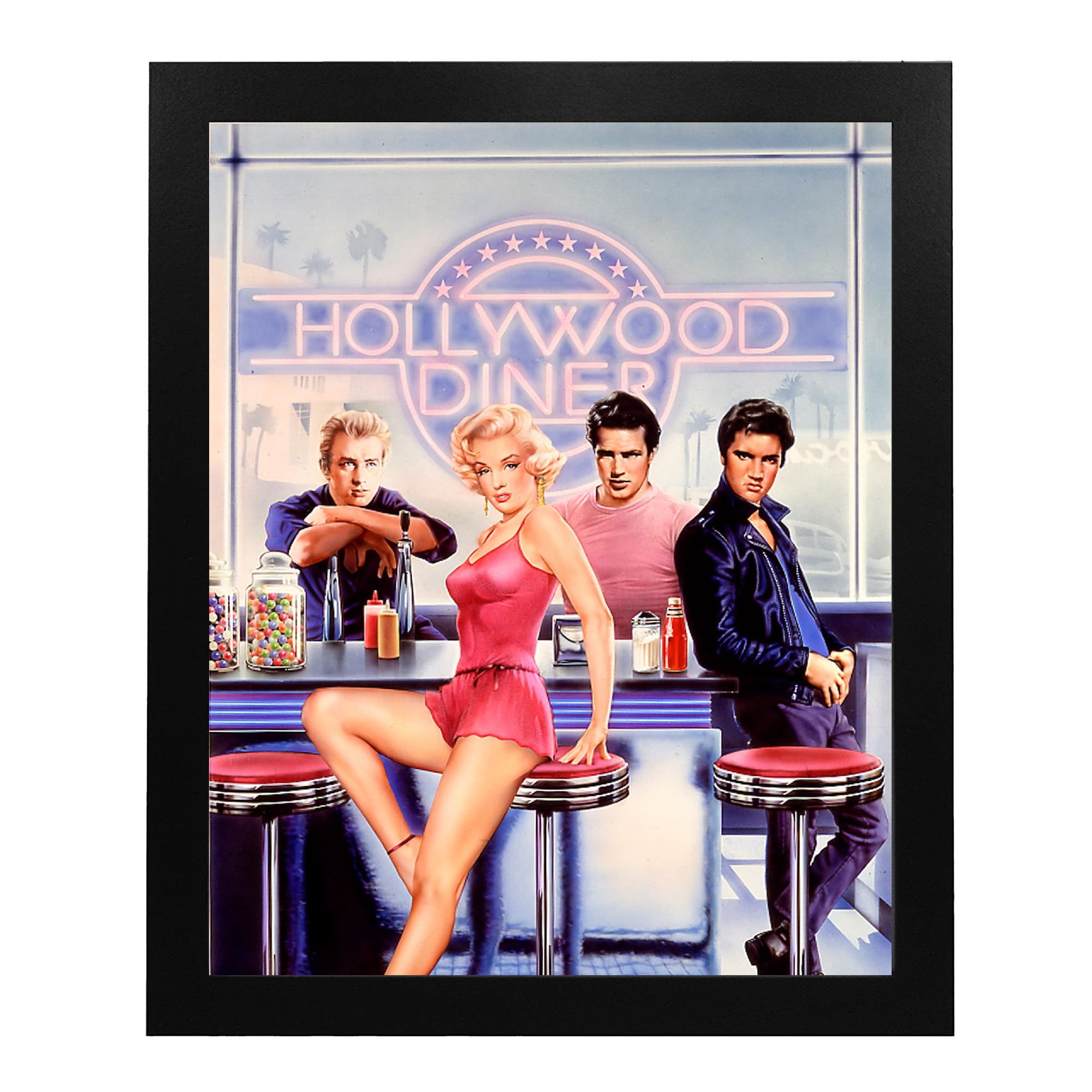 Amazon.com: Hollywood Diner Vintage Wall Art Print - 8x10 Unframed