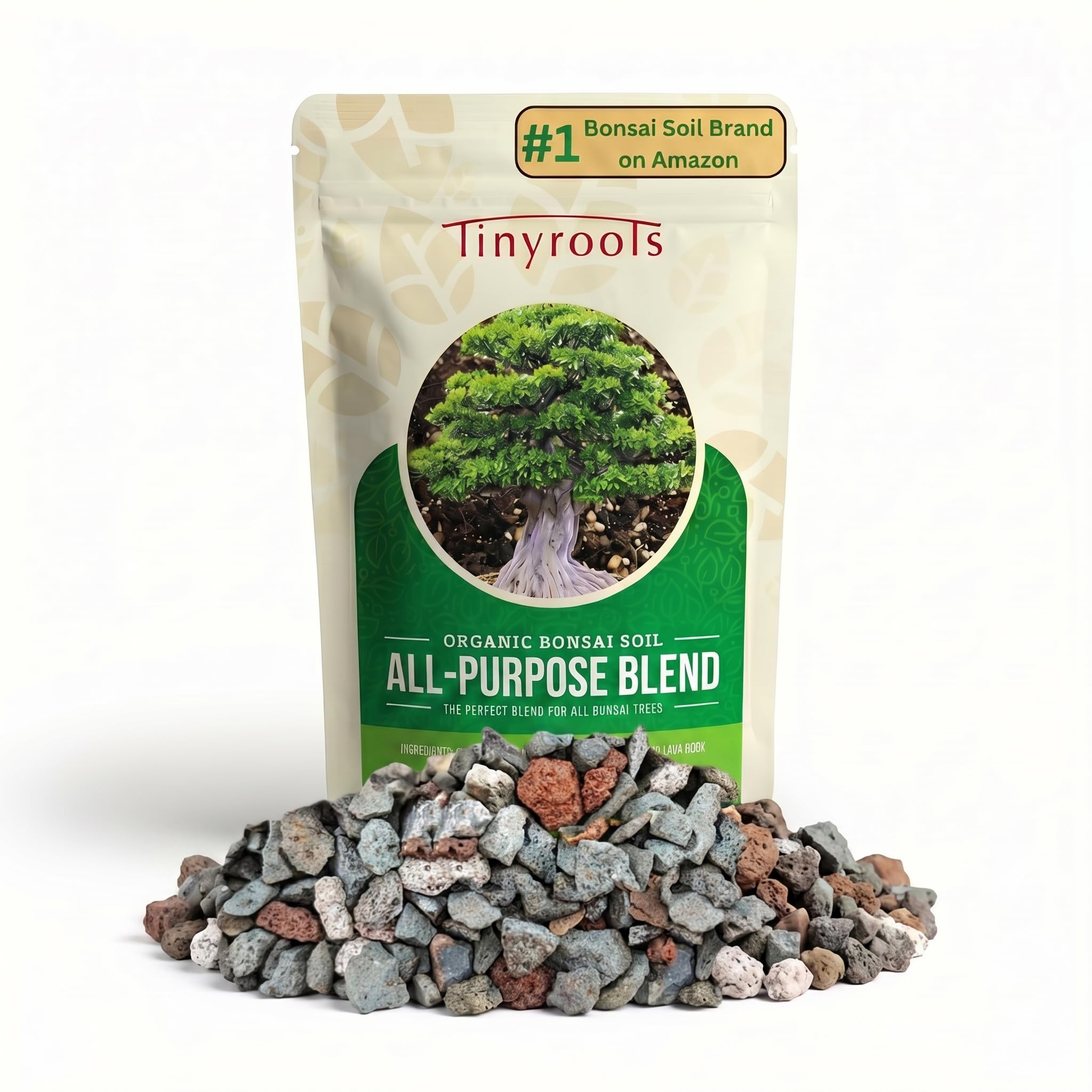 Tinyroots Mélange de Sol pour bonsaï Tout Usage prêt à l'emploi, utilisé pour Toutes Les variétés de bonsaïs, 2,25 litres