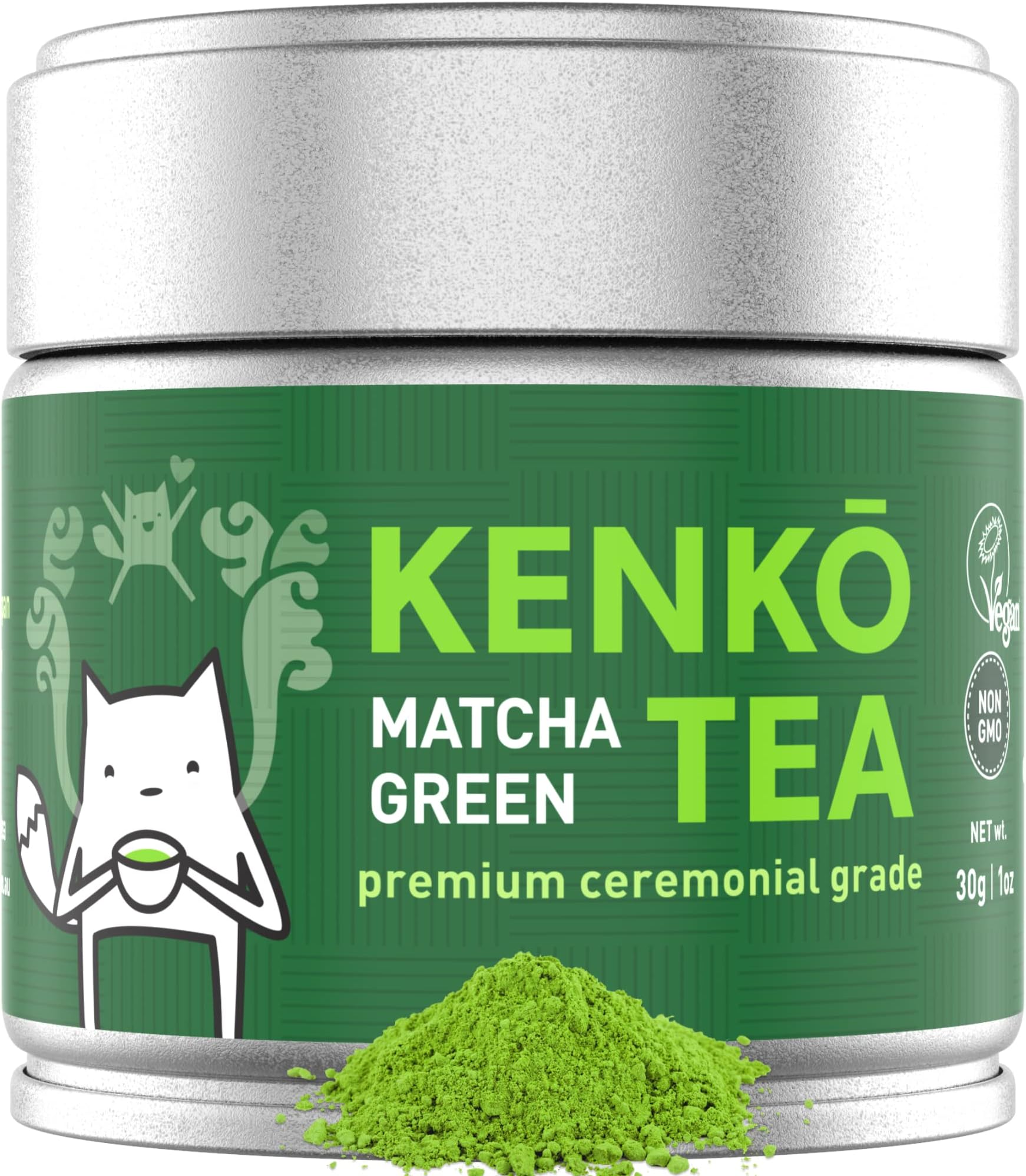 KENKO - Ceremonial Grade Matcha Green Tea Powder - 1st Harvest - Special Drinking Blend for Top Flavor - Best Tasting Premium Matcha Tea Powder - Japanese -30g [1oz]