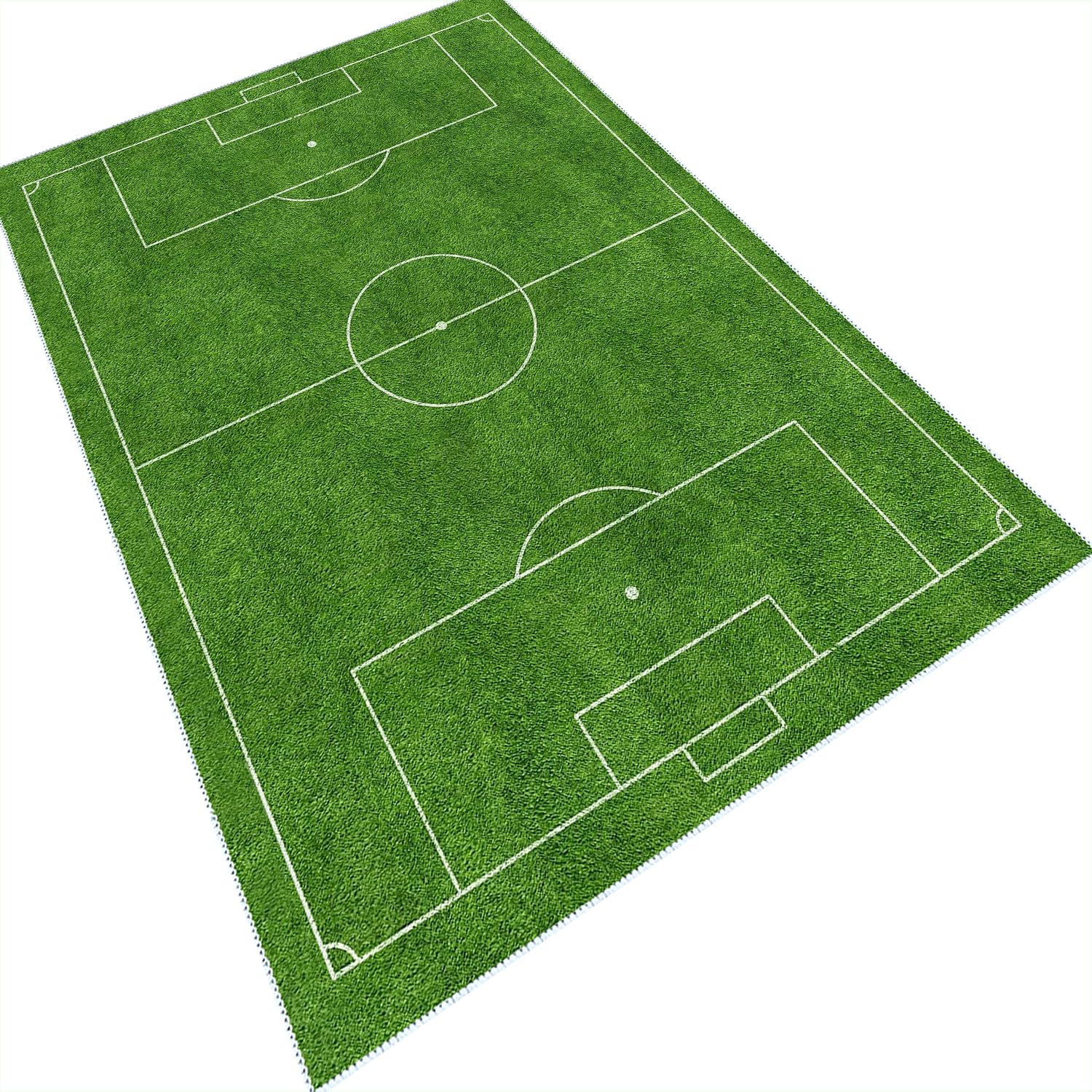 Alfombra para el patio de fútbol para niños, alfombra decorativa para campo de fútbol, suave antideslizante (L, 80 x 150 cm)