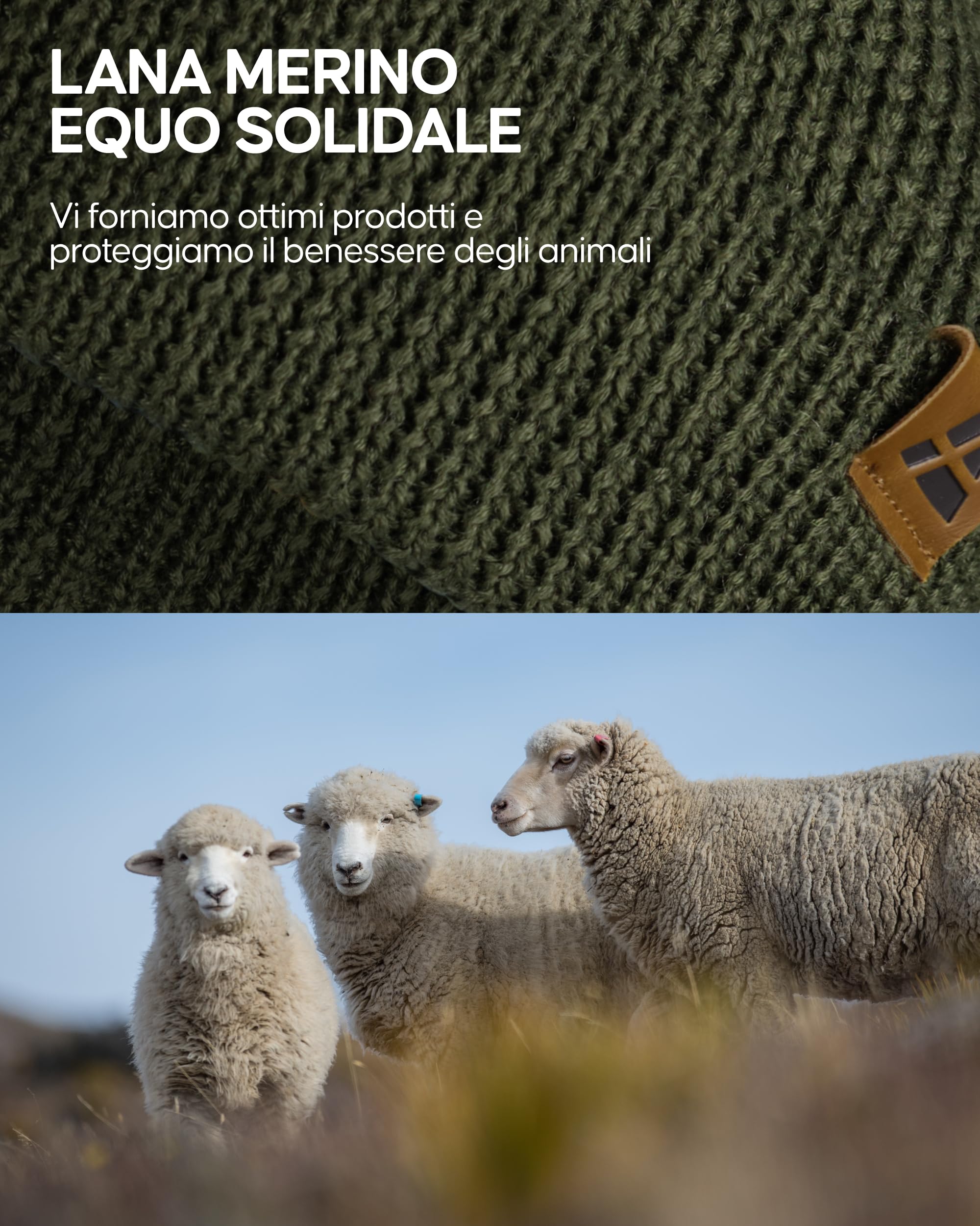 DANISH ENDURANCE Cappello Lana Merino, Berretto Uomo Donna Invernale, Beanie in Maglia Termica