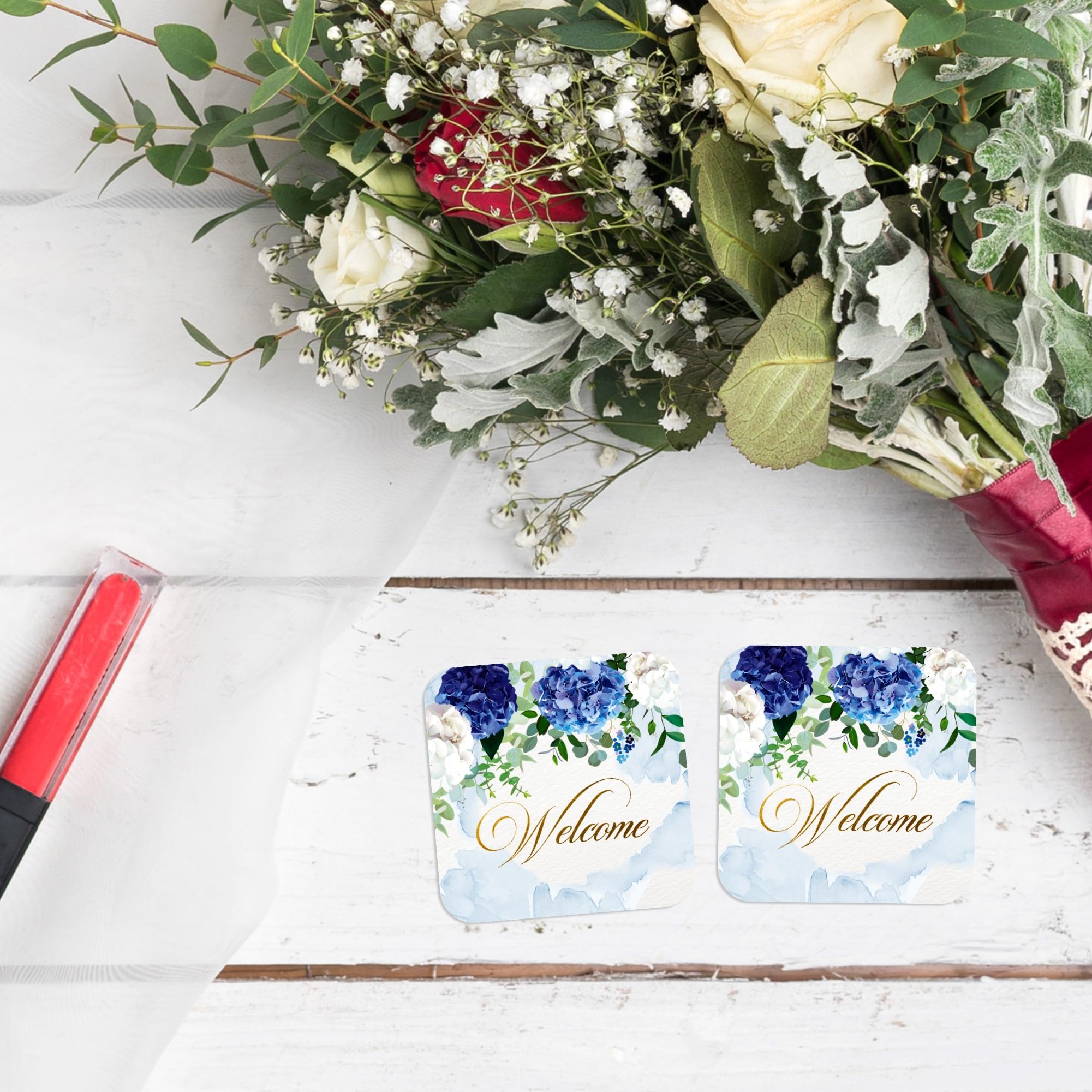 60pcs Pink Floral Thank You Stickers - 2" Gold Foil Wedding Labels | Waterproof Favor Tags For Parties