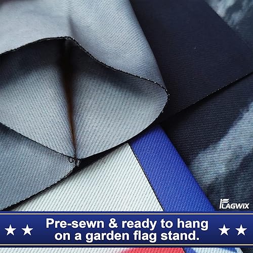 Miniatura 4 de Banderas de Puerto Rico  Bandera estadounidense puertorriqueña  Bandera de jardín de 12 x 18 pulgadas, decoración para exteriores, lona resistente