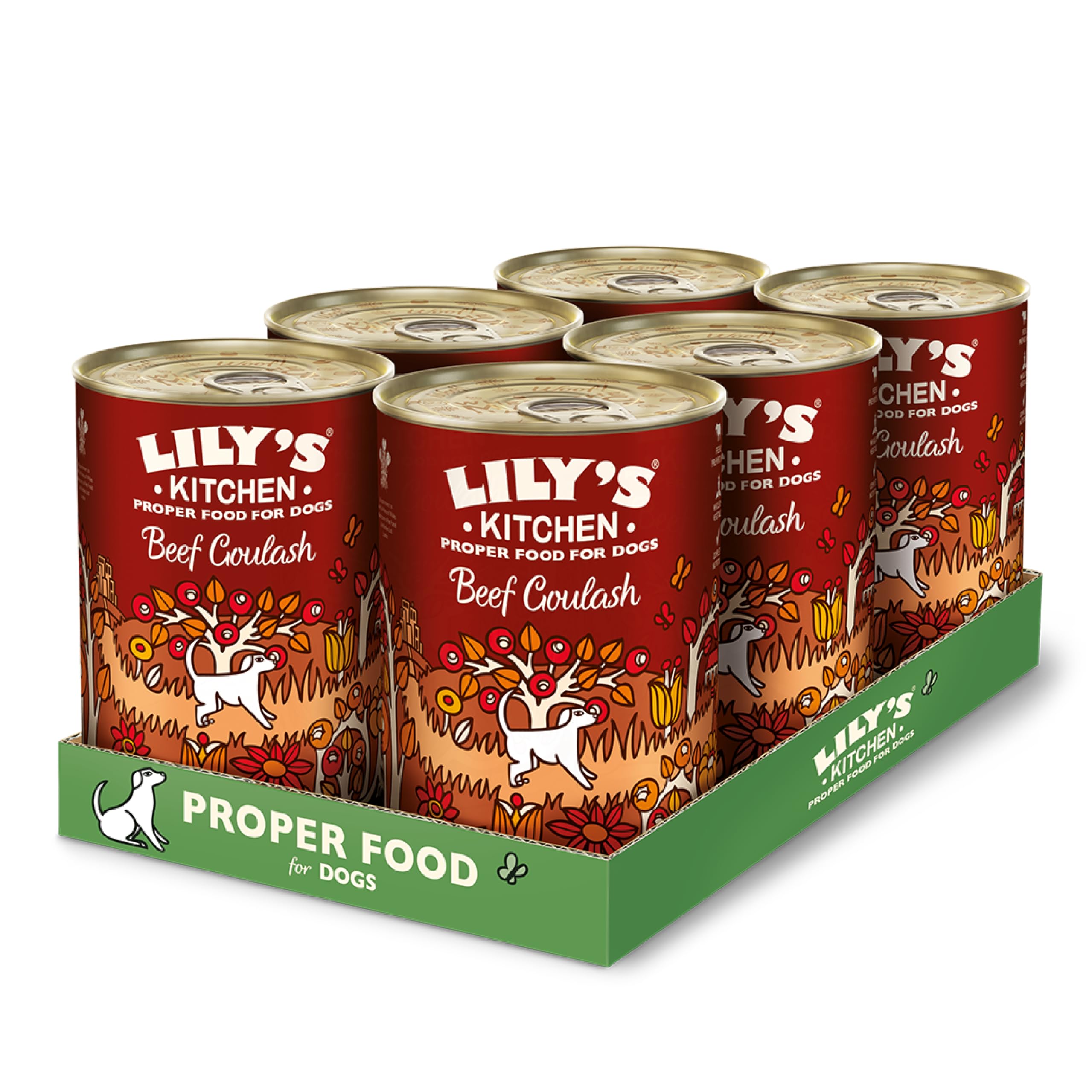Lily's Kitchen Mangime ottimale per cani gulasch di manzo (6 x 400 g)