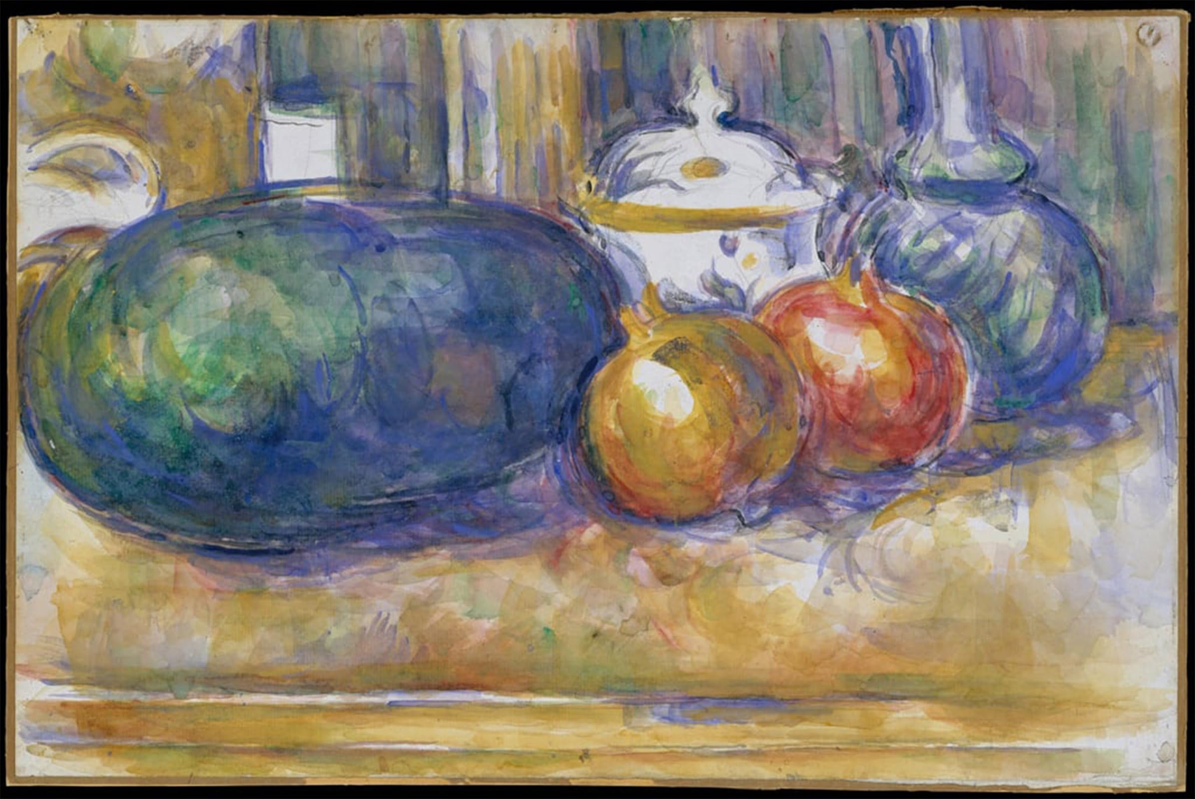 Nature morte à la pastèque Cézanne Toile Rompre Monotonie Bureau 60x90