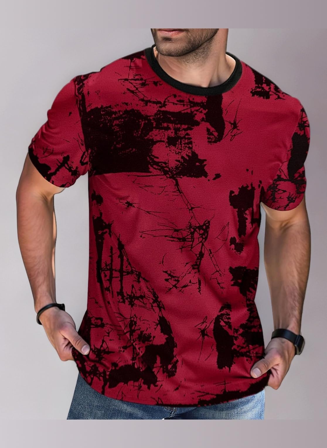 Mens T Shirt UK Fashion Print Graphic Tshirt Hip Hop Casual T-Shirts Short Sleeve Tee Tops Shirts