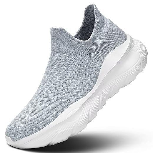 Men's Slip On Walking Shoes Running Comfortable Tennis Breathable Lightweight Non Slip Athletic Gym Workout Casual Fashion Sneaker