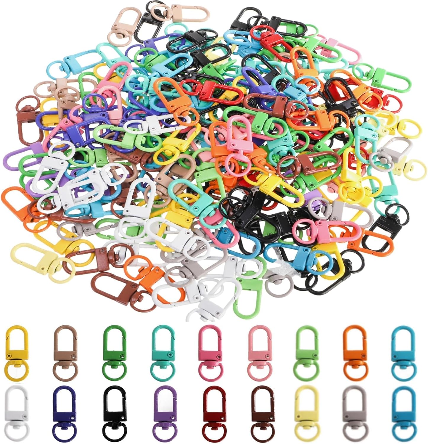 45 Pcs Lobster Claw Clasps - Colorful Swivel Snap Hooks For Jewelry Making