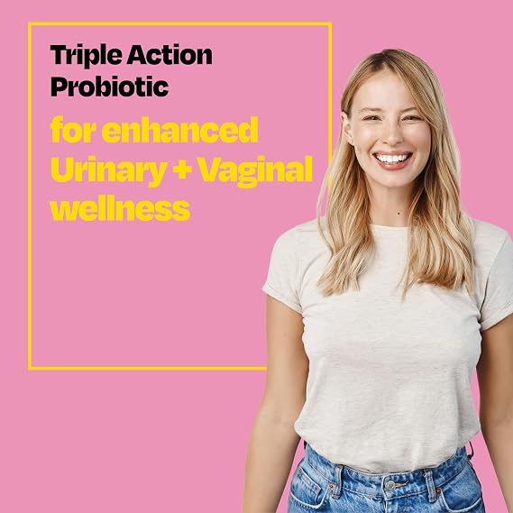 Cystex 3-in-1 Urinary Tract Probiotic for Women - Prebiotic, Probiotic & Cranberry Supplement for UTI & Yeast Infection Support - Vaginal pH Balance & Flora Support - Urinary Health - 30 Capsules