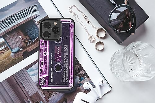 Miniatura 8 de Cassette Tape Clear Pink Personalized Black Rubber Phone Case Compatible with Apple iPhone 15 Pro Max Plus, 14 Pro Max Plus, 13 Pro Max Mini, 12 Pro