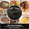 Hamilton Beach 3.5L Comfort Cook Slow Cooker, 160W Energy-Efficient Design, Removable Oven-Safe Ceramic Bowl, 3 Heat Settings, Compact for 2-4 People, Easy Clean, Black - HBSC040B