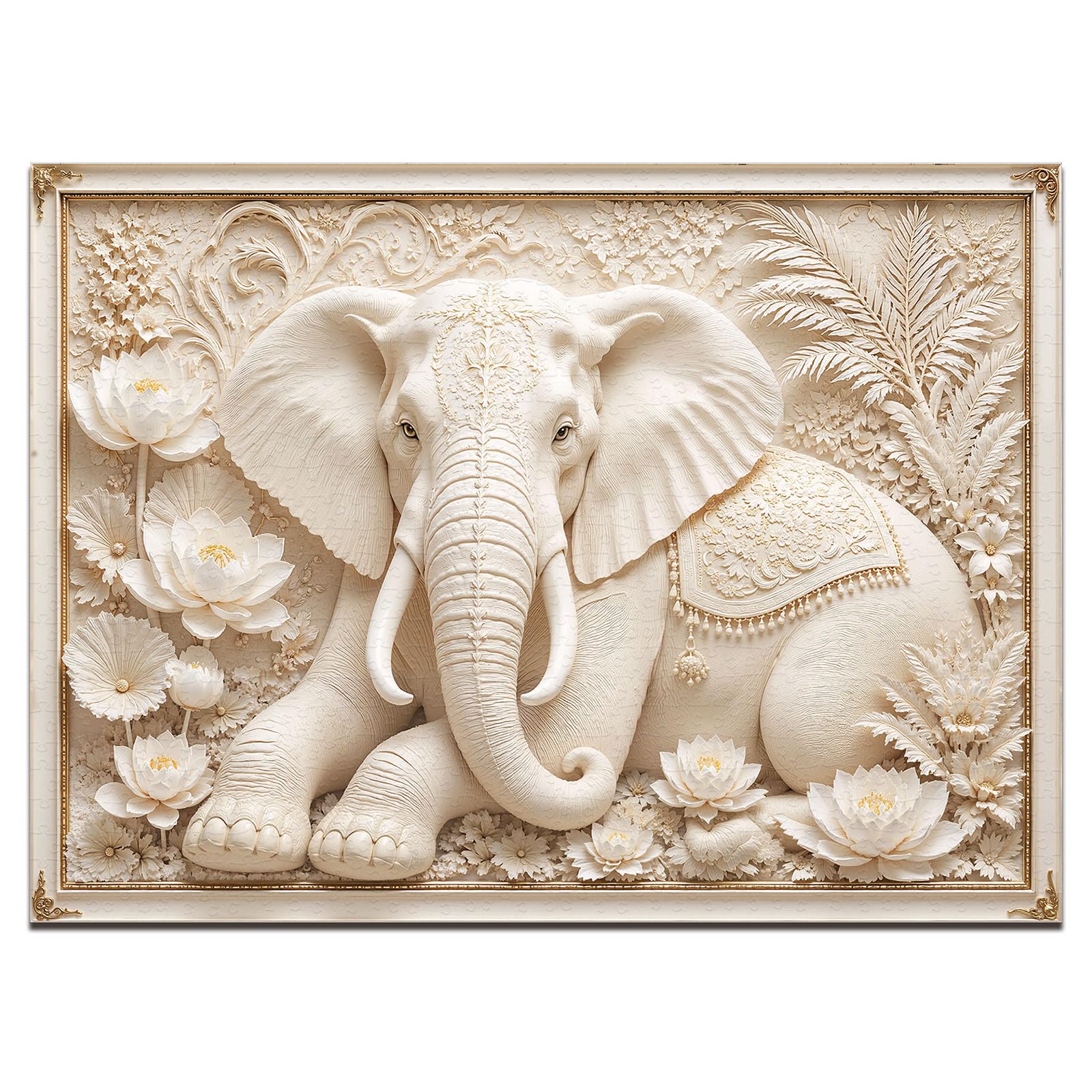 1000 Piece Puzzles for Adults, 70 * 50 CM Elephant Puzzle