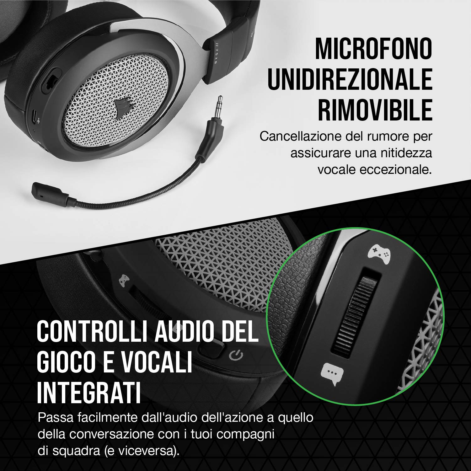 Corsair HS75 XB WIRELESS Cuffie Gaming con Microfono per Xbox Series X e Xbox One (Lcollegati Direttamente Senza Adattatore Wireless, Audio Dolby Atmos, Microfono Unidirezionale) Nero