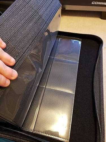 Miniatura 8 de Joiish Carpeta de tarjetas de 900 bolsillos para tarjetas Pokémon, soporte de 9 bolsillos de carga lateral, álbum de tarjetas de juego y deportes,