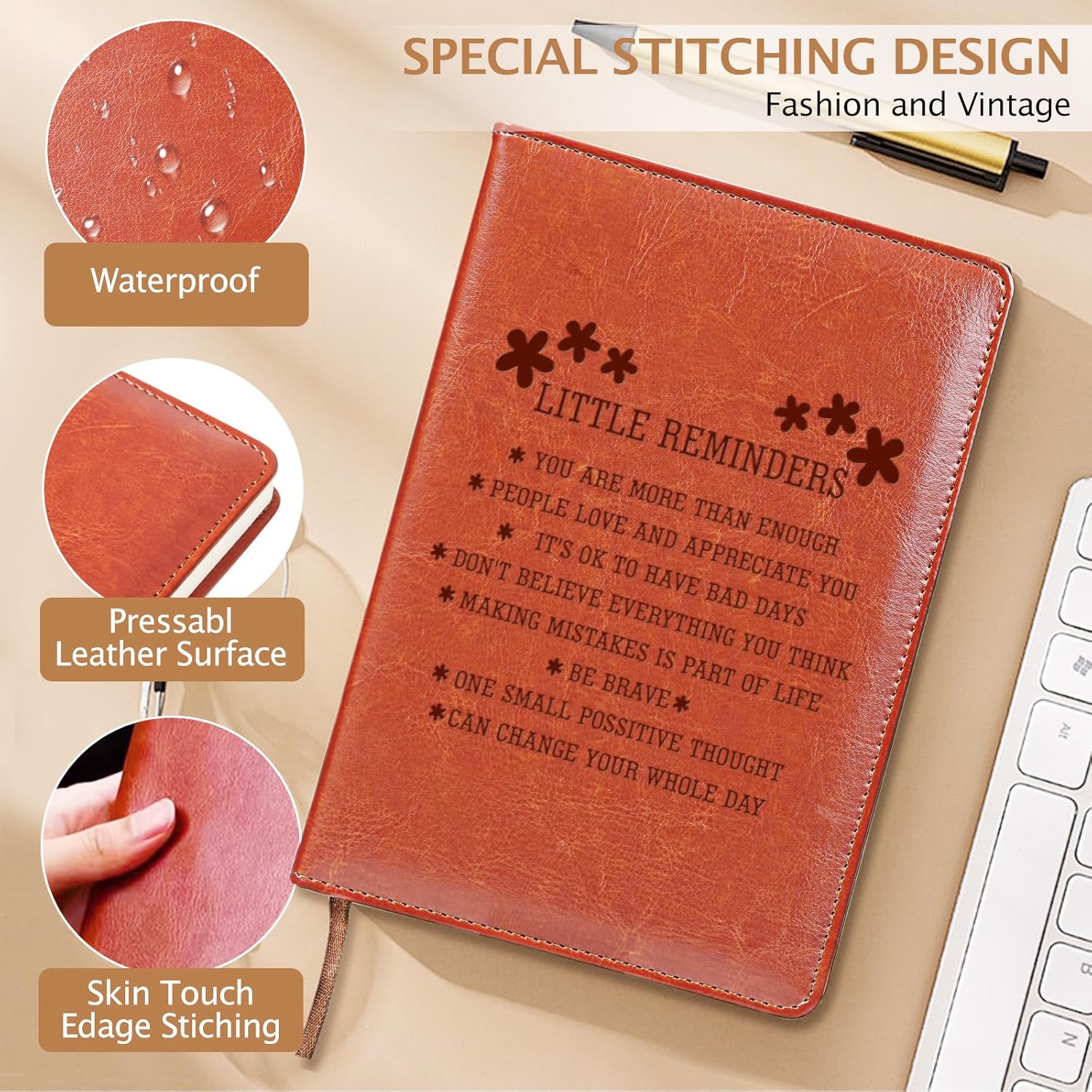 LBWCER Employee Appreciation Gifts,Gifts for Coworkers,Little Reminders Journal Notebook,A5 Hardcover Notebook,Motivational Journal Office Desk Accessories (Little Reminders) - Image 2