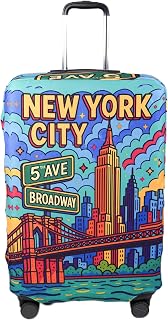 NEW YORK CITY design luggage cover protector size L (Suitable for 26-28 inch luggage height)