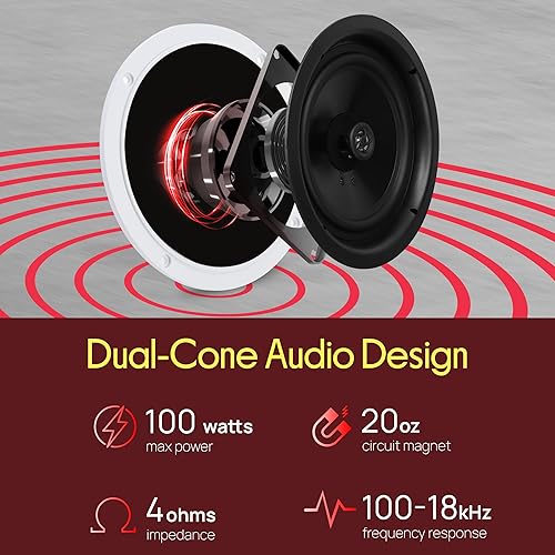 Miniatura 3 de Pyramid Altavoces marinos impermeables duales de 5.25 pulgadas, 100 W, 4 ohmios, radio estéreo para automóvilbarco, altavoces estéreo marinos a