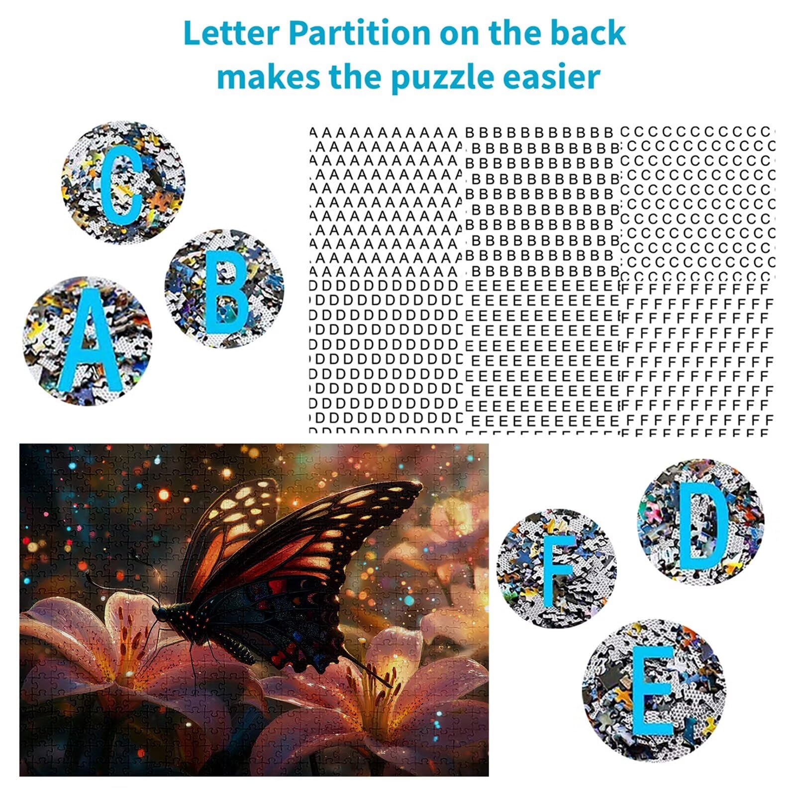 Puzzle 3000 elementów motyl puzzle dla dorosłych 122 x 81 cm unikalne rzemiosło klasyczne 3D drewniana układanka do rodzinnych gier biznesowych, układanka do samodzielnego wykonania nawet do dekoracji