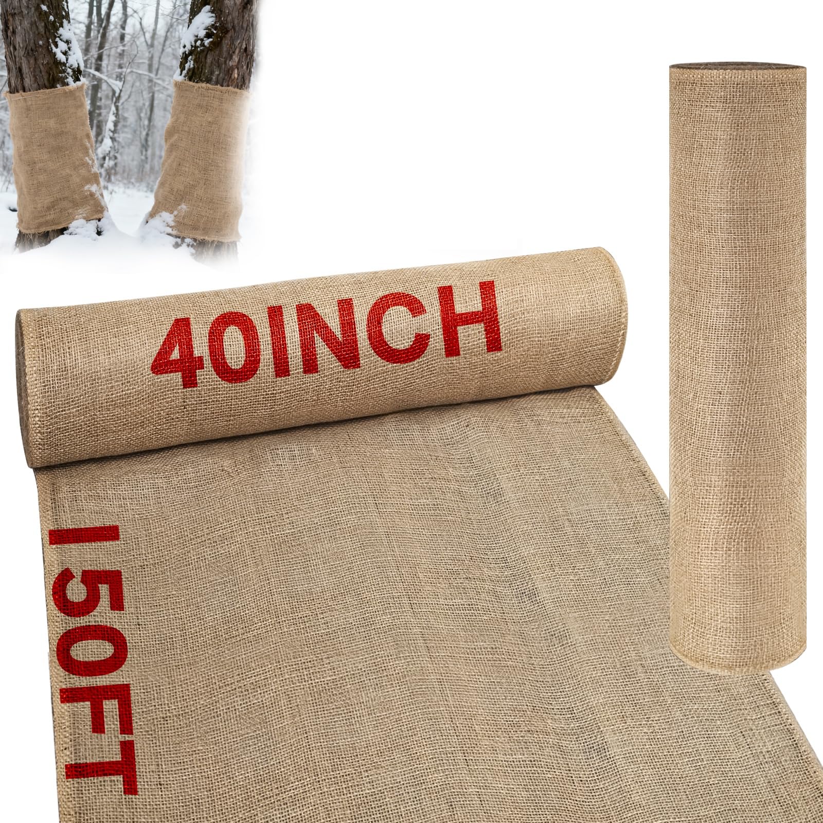 Toile de jute naturelle grand format pour mariage et décoration de jardin rustique