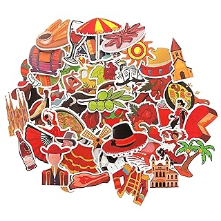 Autocollant Espagne stickers de valise drapeau espagnol scrapbooking autocollants gommettes stikers voiture sticker scrapbooking autocollants voyage autocollant valise sticker voyage Spain