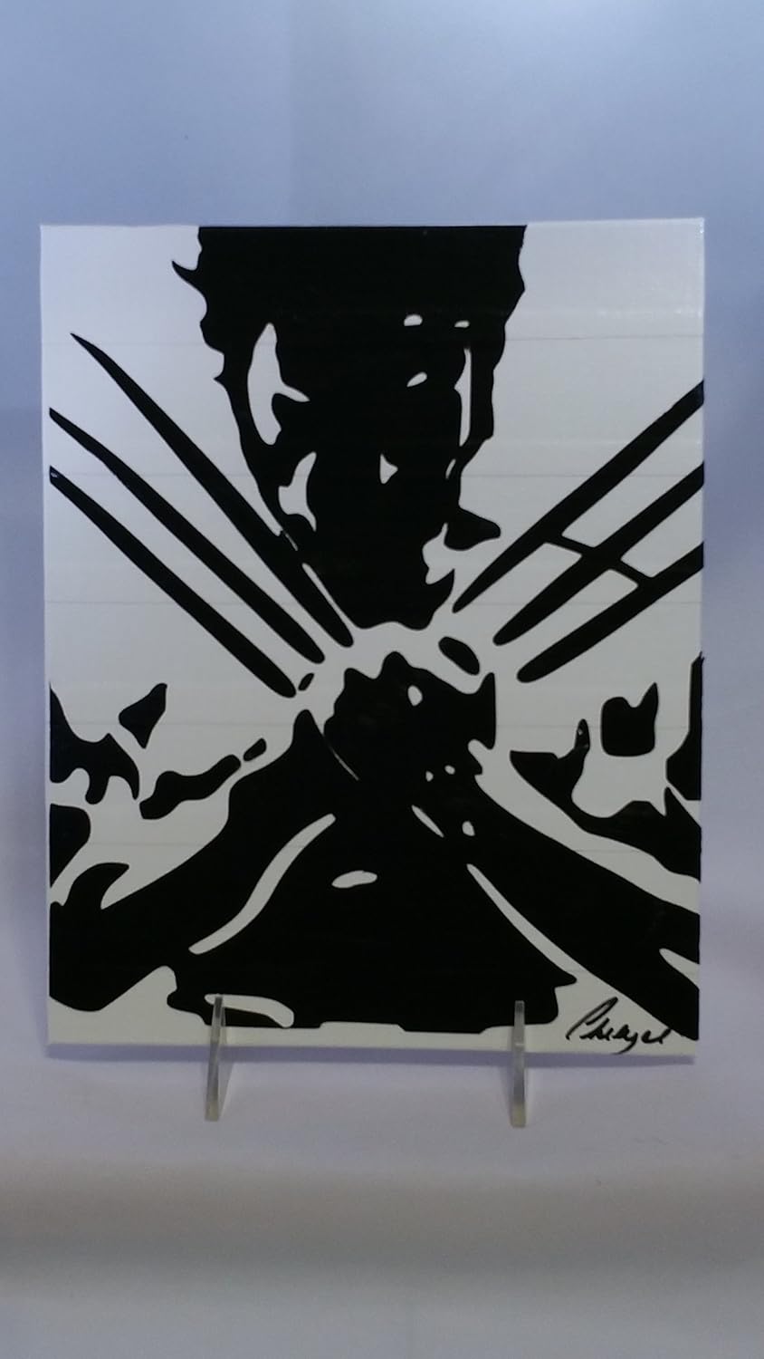 Duct Tape and Vinyl Art Piece of Wolverine Handmade Products