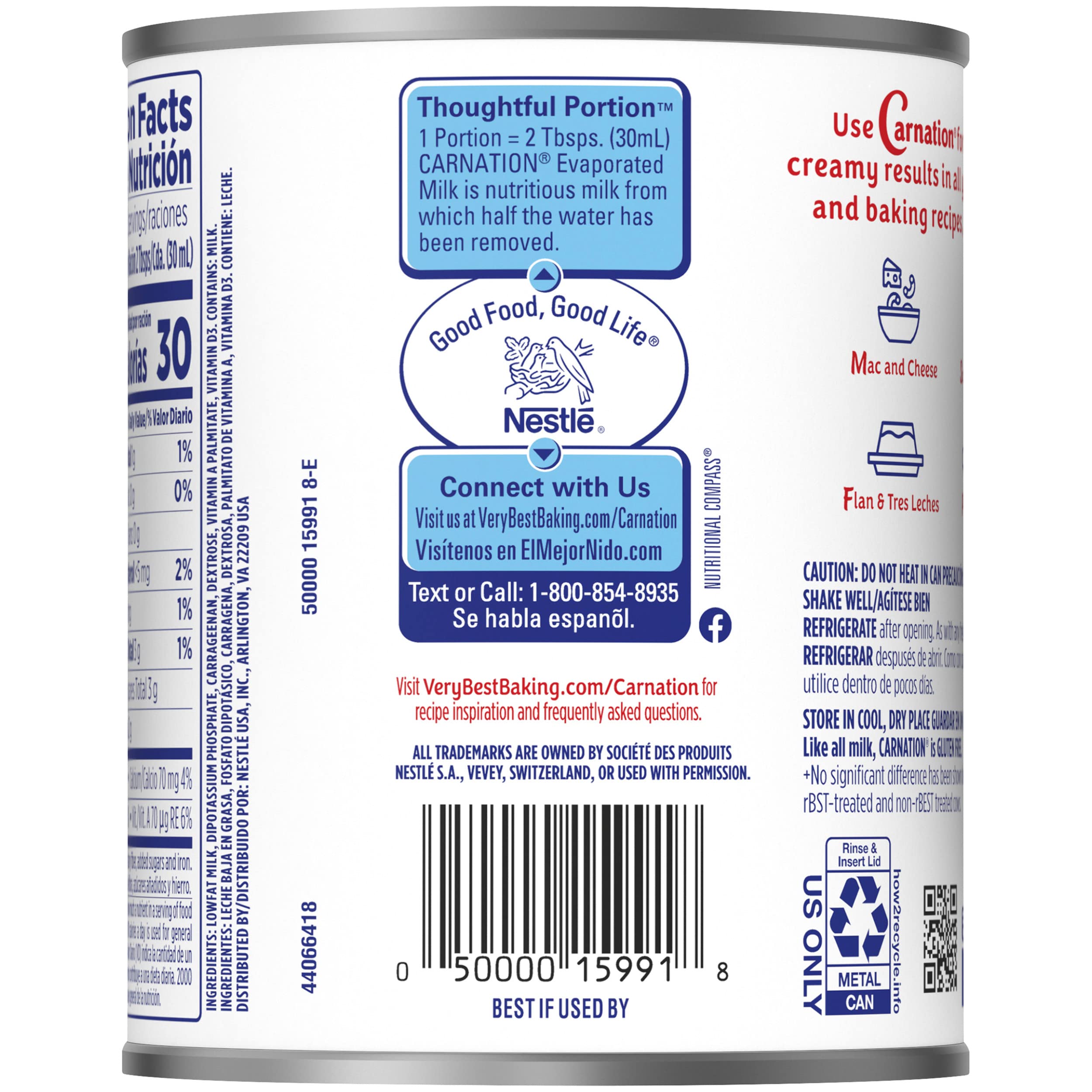 Nestle Carnation Lowfat 2 Evaporated Milk Vitamins A and D Added — view 15