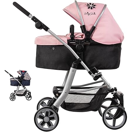 Deluxe Twin 2 in 1 Doll Stroller/Pram 