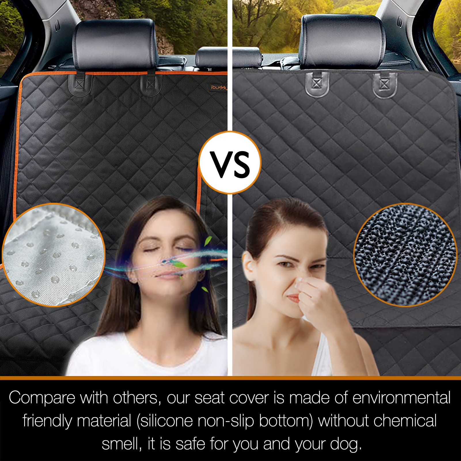 Copertura per sedile posteriore per auto/SUV/piccolo camion, impermeabile, per bambini e cani, senza odore, resistente e antiscivolo, lavabile in lavatrice