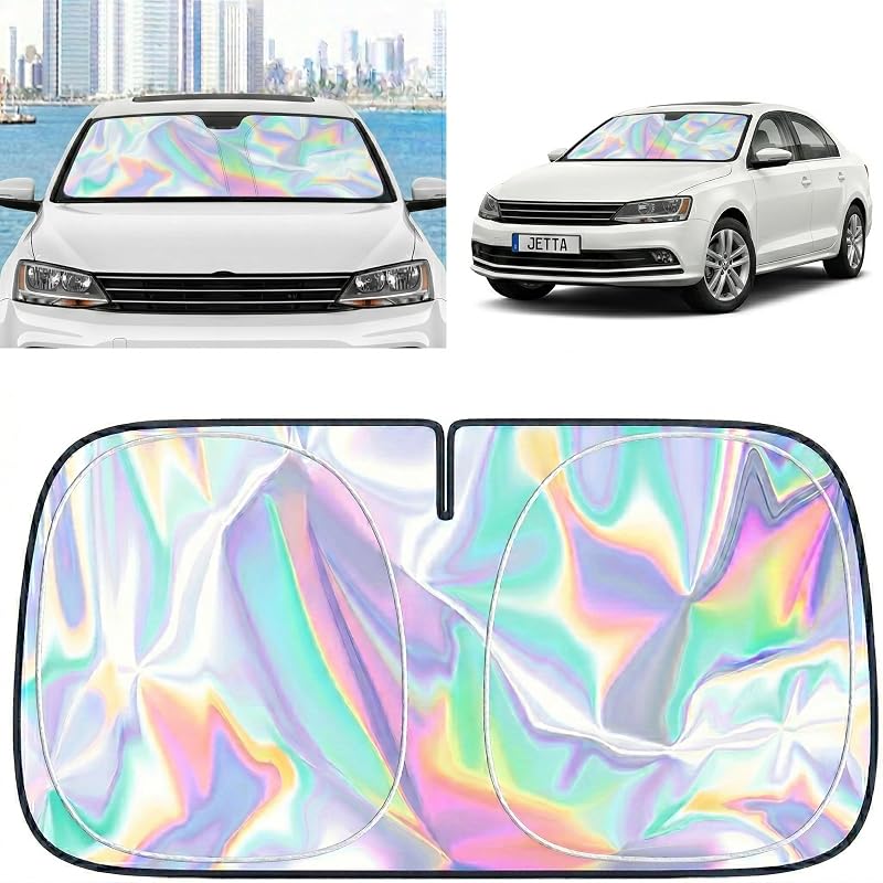 Protetor Solar Dobrável para Para-brisa Volkswagen Jetta 2011–2018 em Poliéster JIADIANYOU