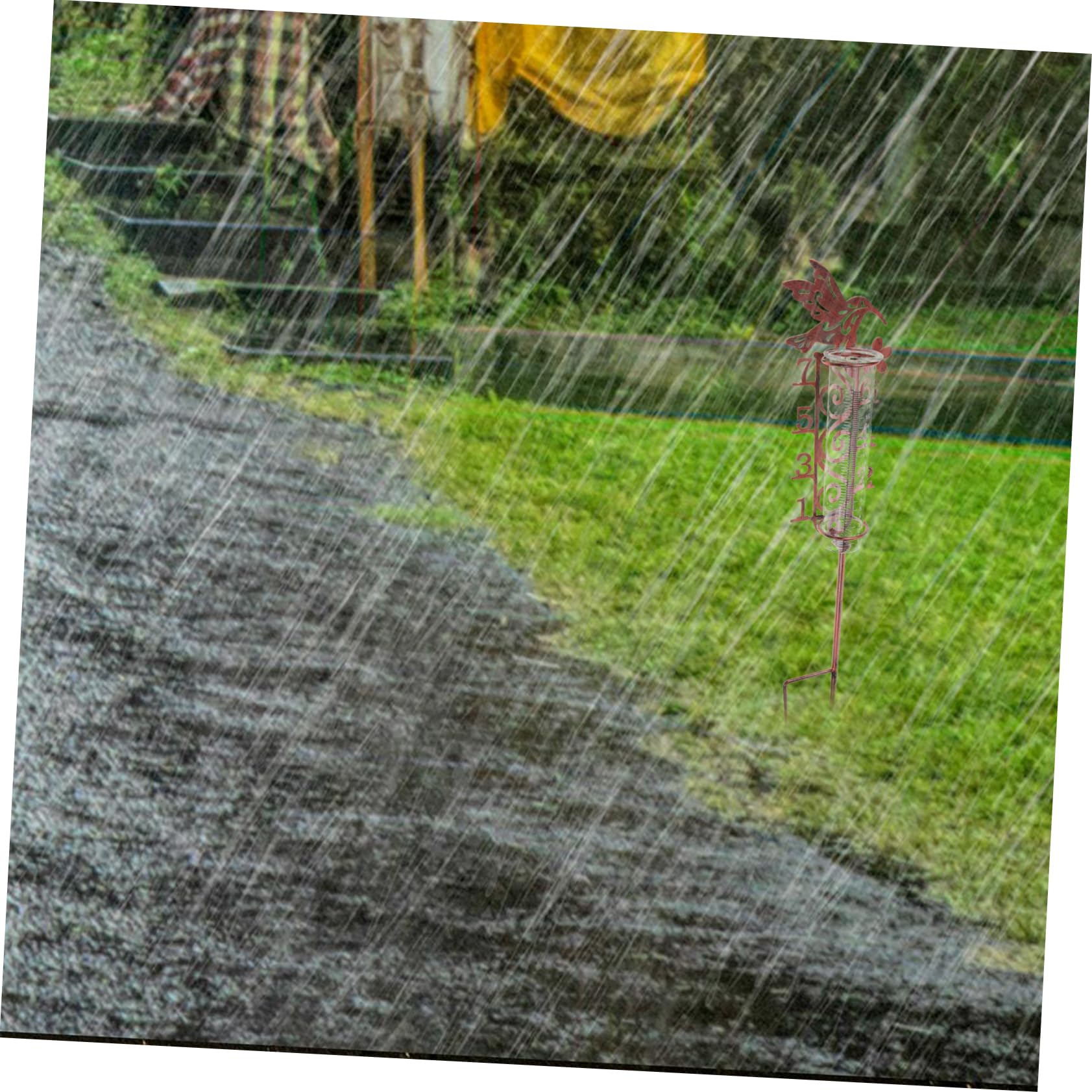 SOLUSTRE 3stücke Outdoor Regenmesser Mit Metallpfahl Präziser Regenmesser Für Garten Dekorative Messvorrichtung Für Niederschlag Kapazität Wetterfest Und Tragbar